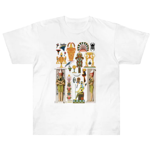 アルベール・ラシネ「エジプトの装飾パターン」 ヘビーウェイトTシャツ