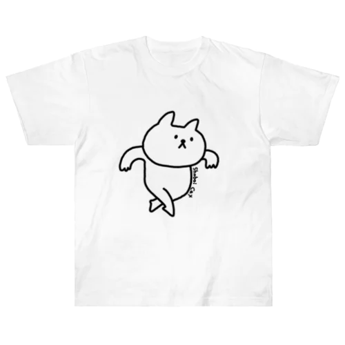 しょぼいねこ（歩く） ヘビーウェイトTシャツ