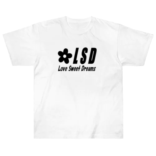 LSDフルロゴ　黒 ヘビーウェイトTシャツ