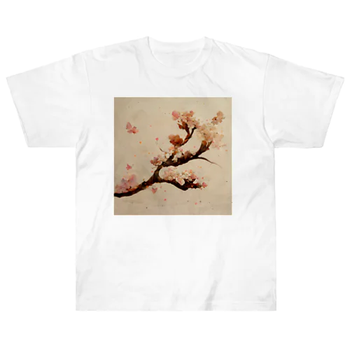 AI「桜」Tシャツ（1） ヘビーウェイトTシャツ