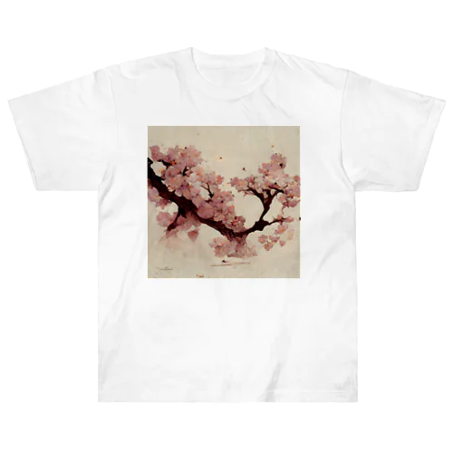 AI「桜」Tシャツ（3） Heavyweight T-Shirt