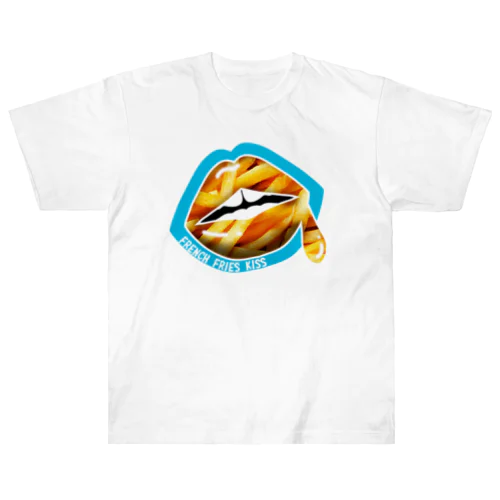 FRENCH FRIES KISS - BLUE Heavyweight T-Shirt