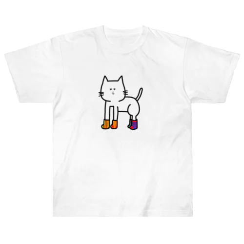 くつ下の猫 ヘビーウェイトTシャツ
