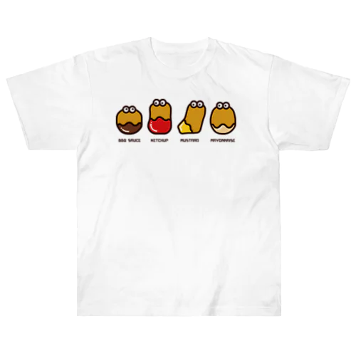 チキンナゲット４兄弟 ヘビーウェイトTシャツ