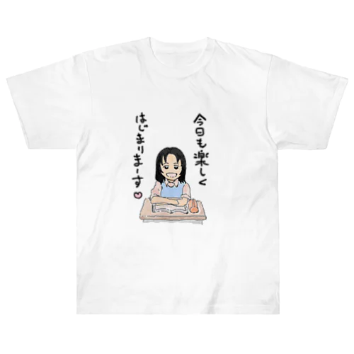 ニコニコ少女 Heavyweight T-Shirt