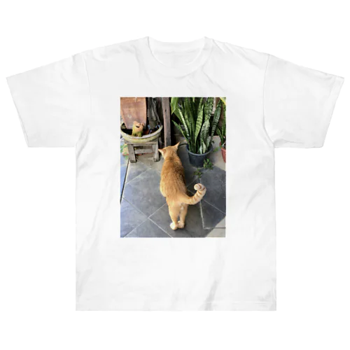 アジアの街猫-おしりふりふり猫 Heavyweight T-Shirt