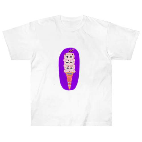 にゃんださんトリプル Heavyweight T-Shirt