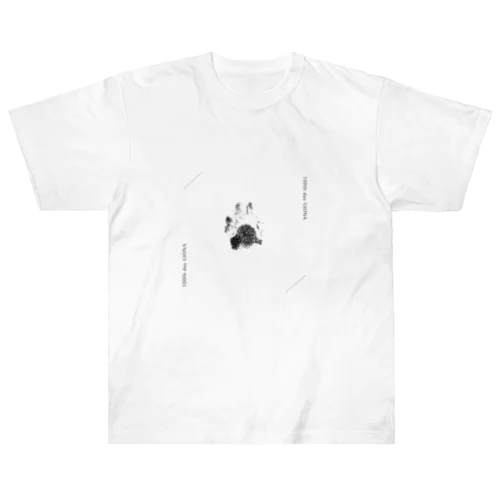 【GIONA 生後100日記念】足形グッズ Heavyweight T-Shirt