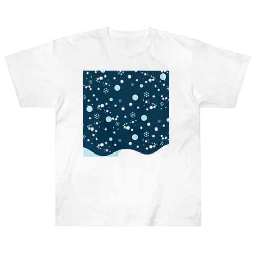 雪の結晶9 ヘビーウェイトTシャツ
