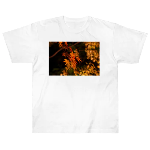 ライトアップ紅葉 - Japanese maple(night shot) - ヘビーウェイトTシャツ