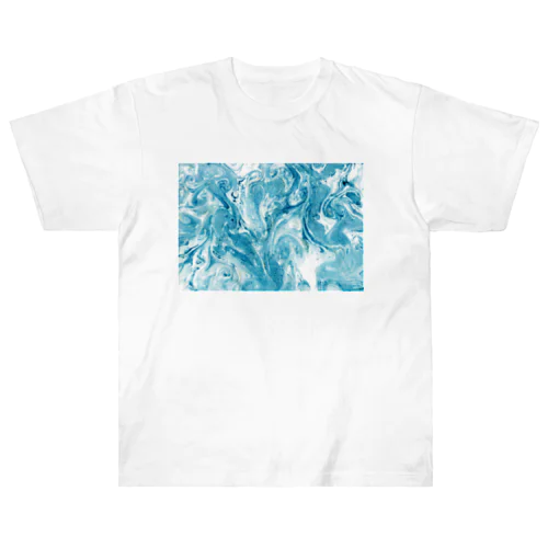 Ebru　light blue Heavyweight T-Shirt