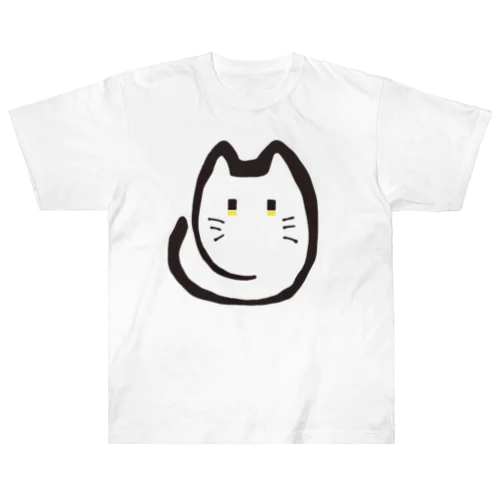 ゆる線黒にゃんこ ヘビーウェイトTシャツ