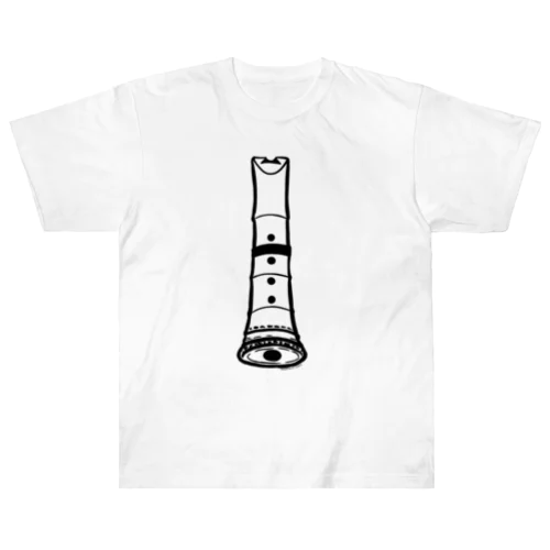 尺八−琴古流− 黒 Heavyweight T-Shirt