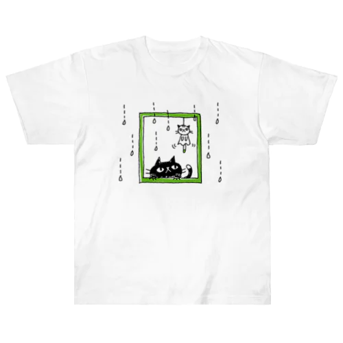 黒猫あした天気になぁ〜れ。 Heavyweight T-Shirt