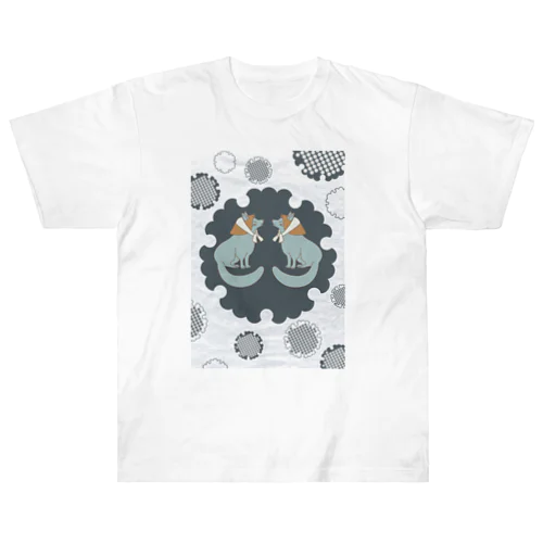 笠狛狐 -和紙- Heavyweight T-Shirt