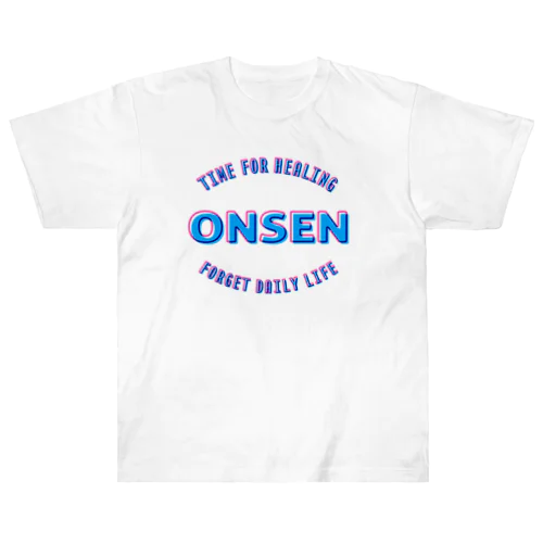 ONSEN -Time for Healing- (カラー) ヘビーウェイトTシャツ