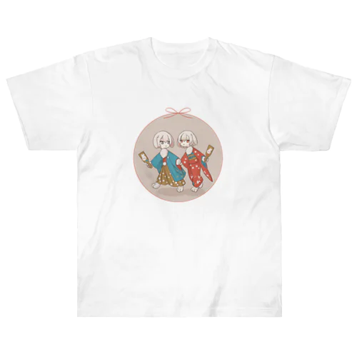  ー迎春ー双子のうさぎちゃん Heavyweight T-Shirt