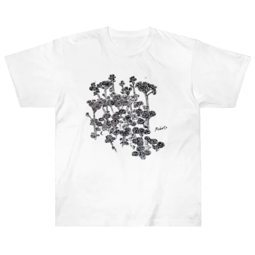 小さな青い花 Heavyweight T-Shirt