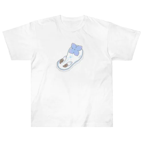 ツノアリウサギアジサイモドキウミウシ 青色ver. Heavyweight T-Shirt