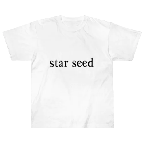 シンプル　star seed デザイン Heavyweight T-Shirt