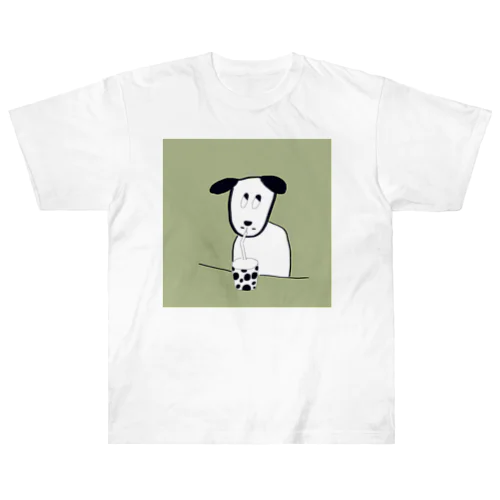 ミルクティーが好きな可愛い子犬 Heavyweight T-Shirt