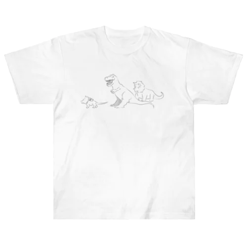 ステゴサウルス x ティラノサウルス ジュラシックランチ Heavyweight T-Shirt