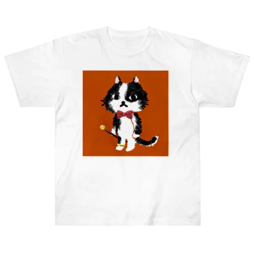 猫毛ねこの国の住人　ステッキ Heavyweight T-Shirt