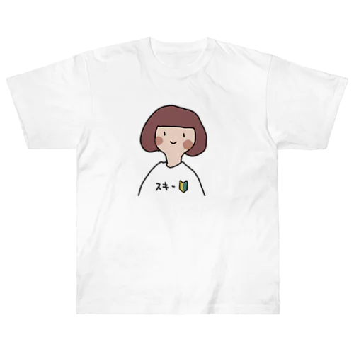 スキー初心者女子 ヘビーウェイトTシャツ