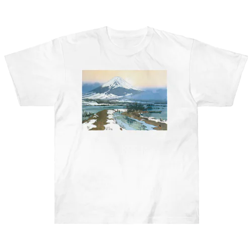 日本画：Fuziyama 吉田博_冨士拾景 河口湖 Heavyweight T-Shirt