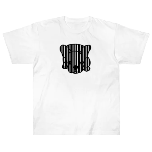 ストライプ犬 Heavyweight T-Shirt