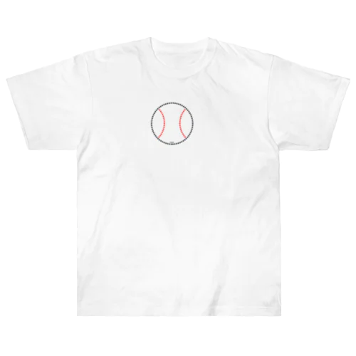 野球ボール　1 ヘビーウェイトTシャツ