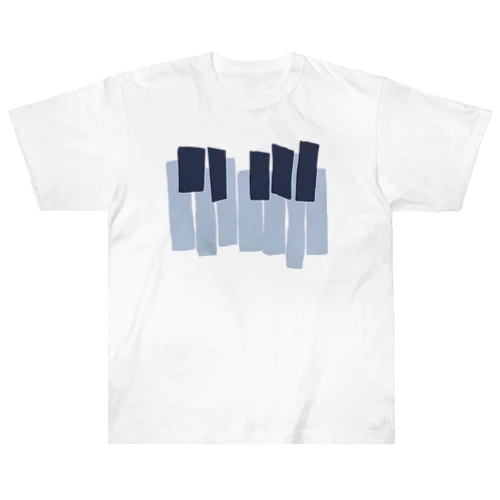 ブルーピアノ(大) Heavyweight T-Shirt