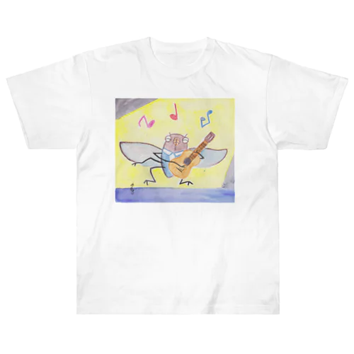 一生懸命歌うセミくん Heavyweight T-Shirt