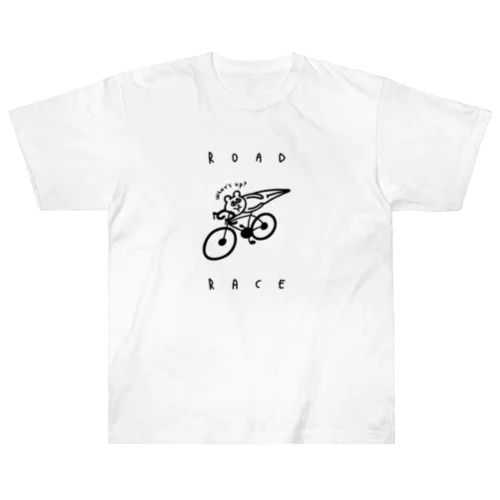 ロードレース・自転車　楽な体勢 Heavyweight T-Shirt