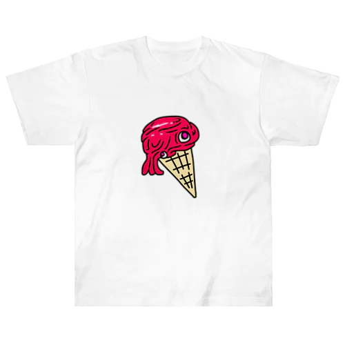 Poping ice head ヘビーウェイトTシャツ