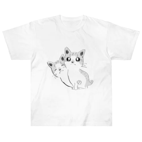 のねこ子猫 ヘビーウェイトTシャツ