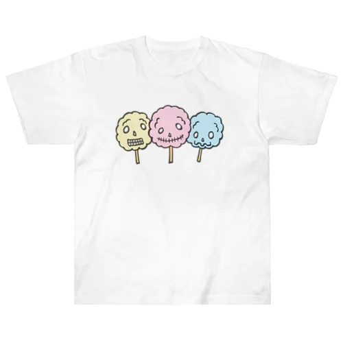 ドクロ風味な綿菓子 Heavyweight T-Shirt