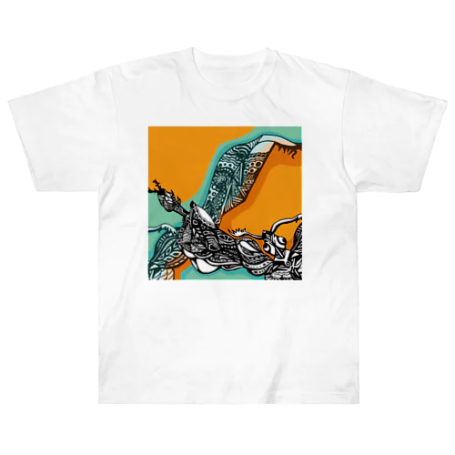 オレンジカマキリ Heavyweight T-Shirt