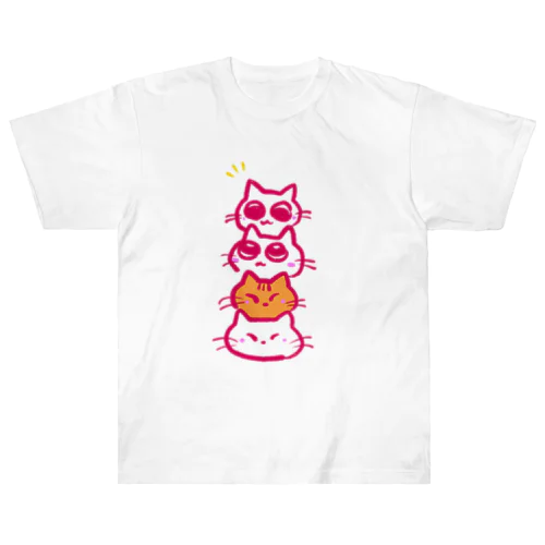 ねこタワー ヘビーウェイトTシャツ