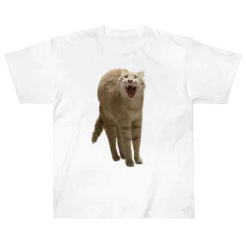 あくび猫のシロ Heavyweight T-Shirt