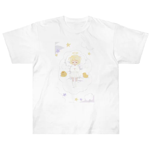 ドット絵天使 ヘビーウェイトTシャツ