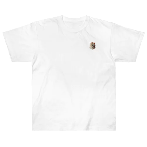 王冠にゃんこ Heavyweight T-Shirt