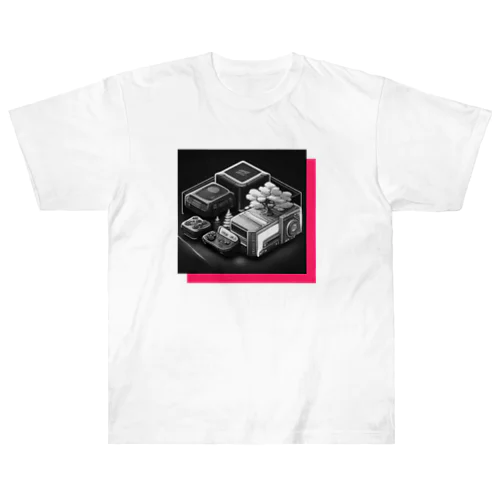 【lofiアート】ネオ浮世絵盆栽：サイバーパンクアーケードアドベンチャー for オタク Heavyweight T-Shirt