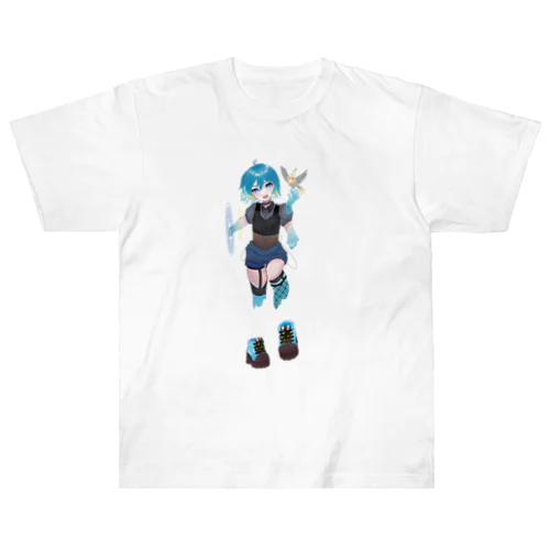 有馬千草ママ冷音ちゃん（右手異空間A） ヘビーウェイトTシャツ