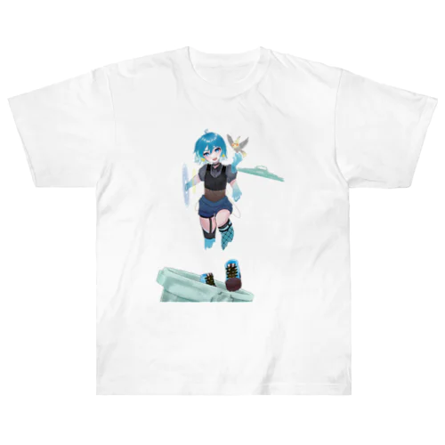 有馬千草ママ冷音ちゃん（右手異空間B） ヘビーウェイトTシャツ