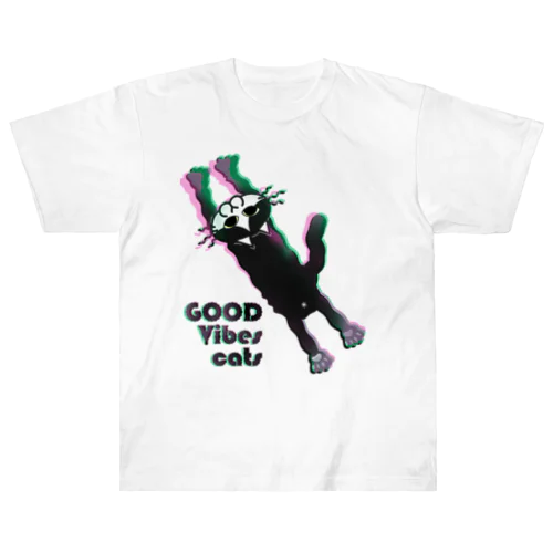 GOOD VIBES CATS ヘビーウェイトTシャツ