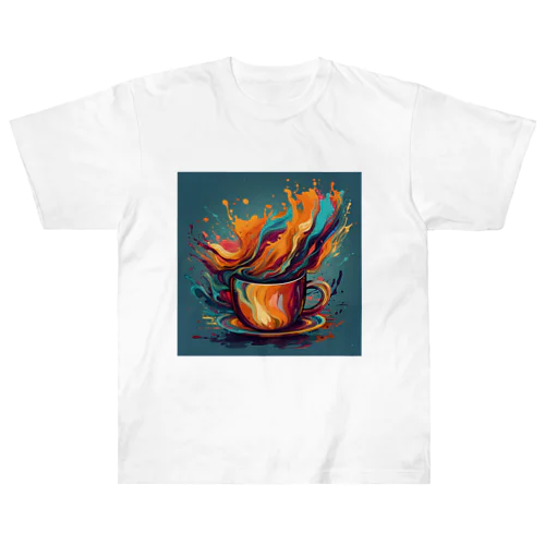 PixelBrew Cup（ピクセルブリューカップ） - クリエイティブな一杯で毎日を彩ろう Heavyweight T-Shirt