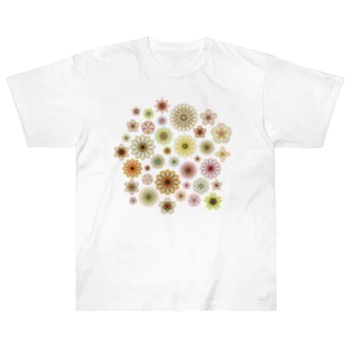 やさしい色合いの花柄 Heavyweight T-Shirt