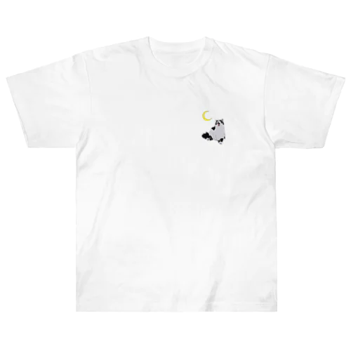 月と猫　あくび猫 Heavyweight T-Shirt