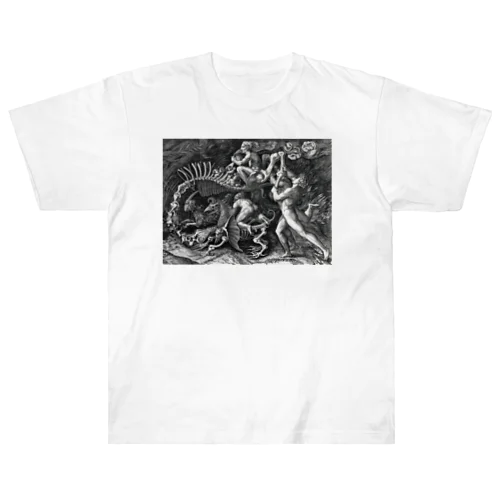 魔女の巡業 [切り取り]、アゴスティーノ・ヴェネツィアーノ 1520年頃 Heavyweight T-Shirt